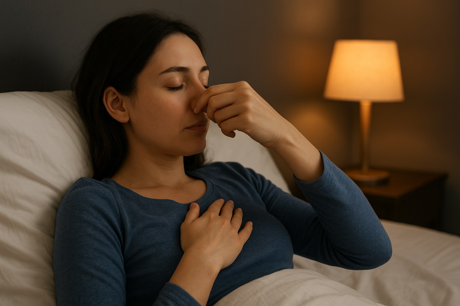Respiration courte avant le coucher pour favoriser l’endormissement